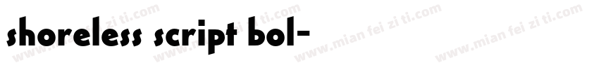 shoreless script bol字体转换